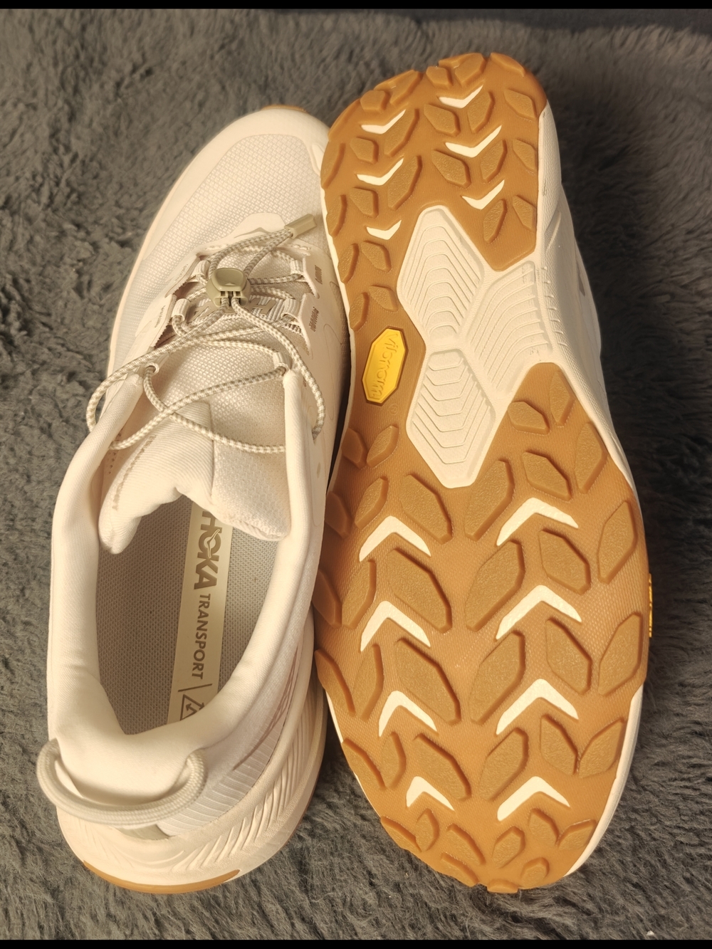 NEW! Hoka ONE One Transport Women's Trail Running Shoes Eggnog - Picture 12 of 13